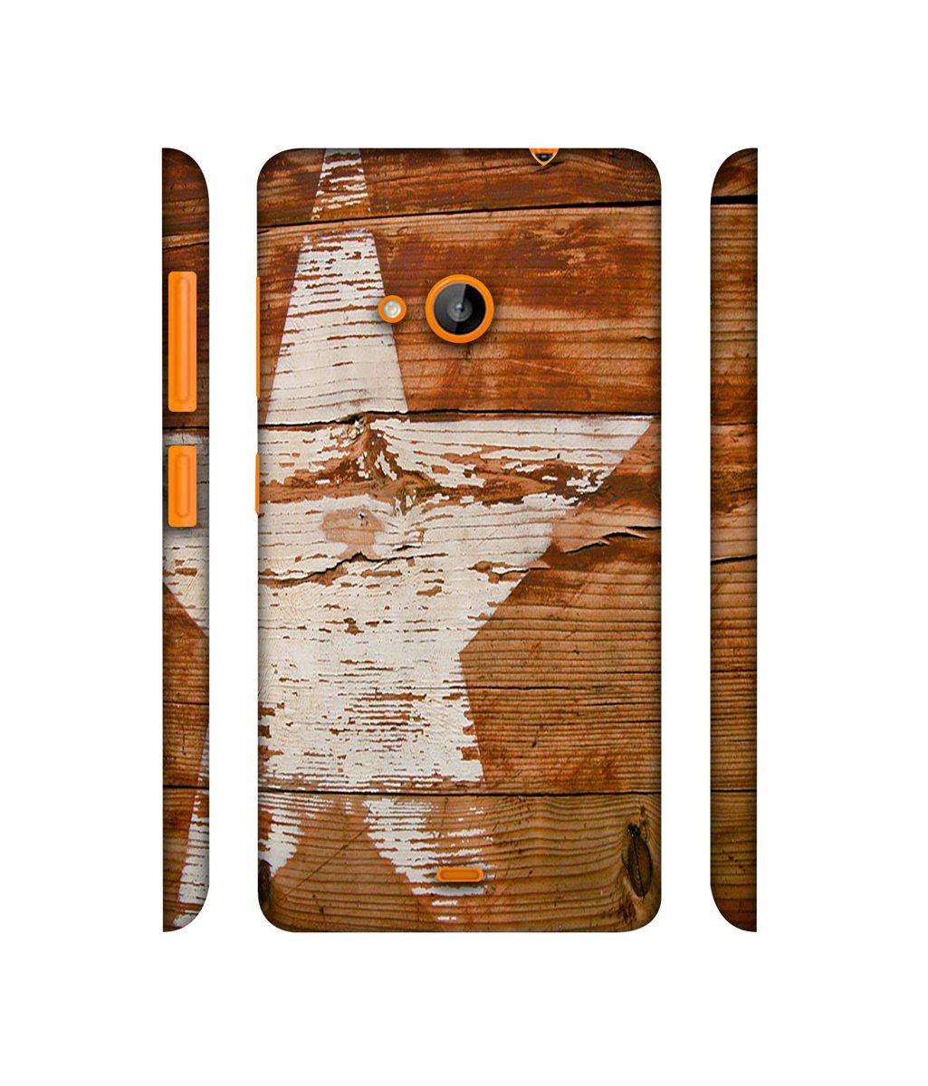Amazon Brand - Solimo Designer Star Impression On Wood 3D Printed Hard Back Case Mobile Cover for Microsoft Lumia 535