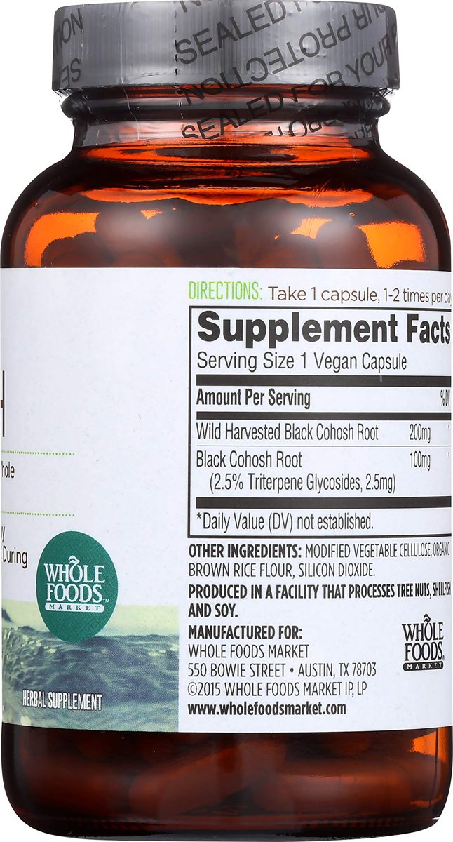 Whole Foods Market, Black Cohosh, 120 ct