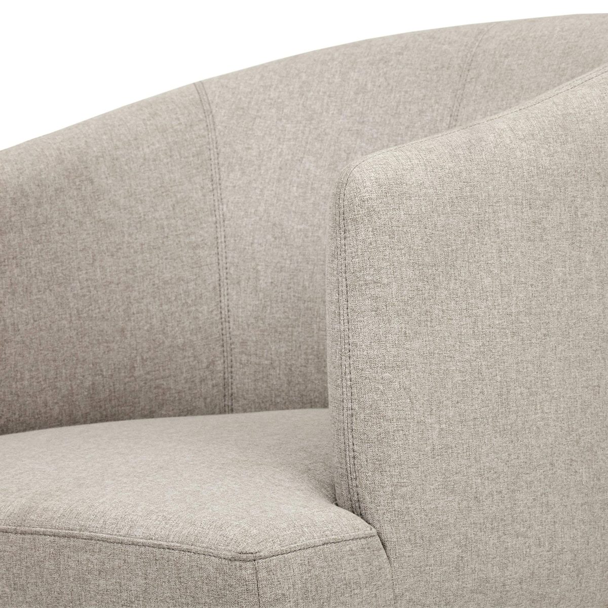 Rivet Alfred Mid-Century Modern Upholstered Wide Curved Back Accent Kitchen Dining Room Chair, 25.2" W, Felt Grey (Renewed)