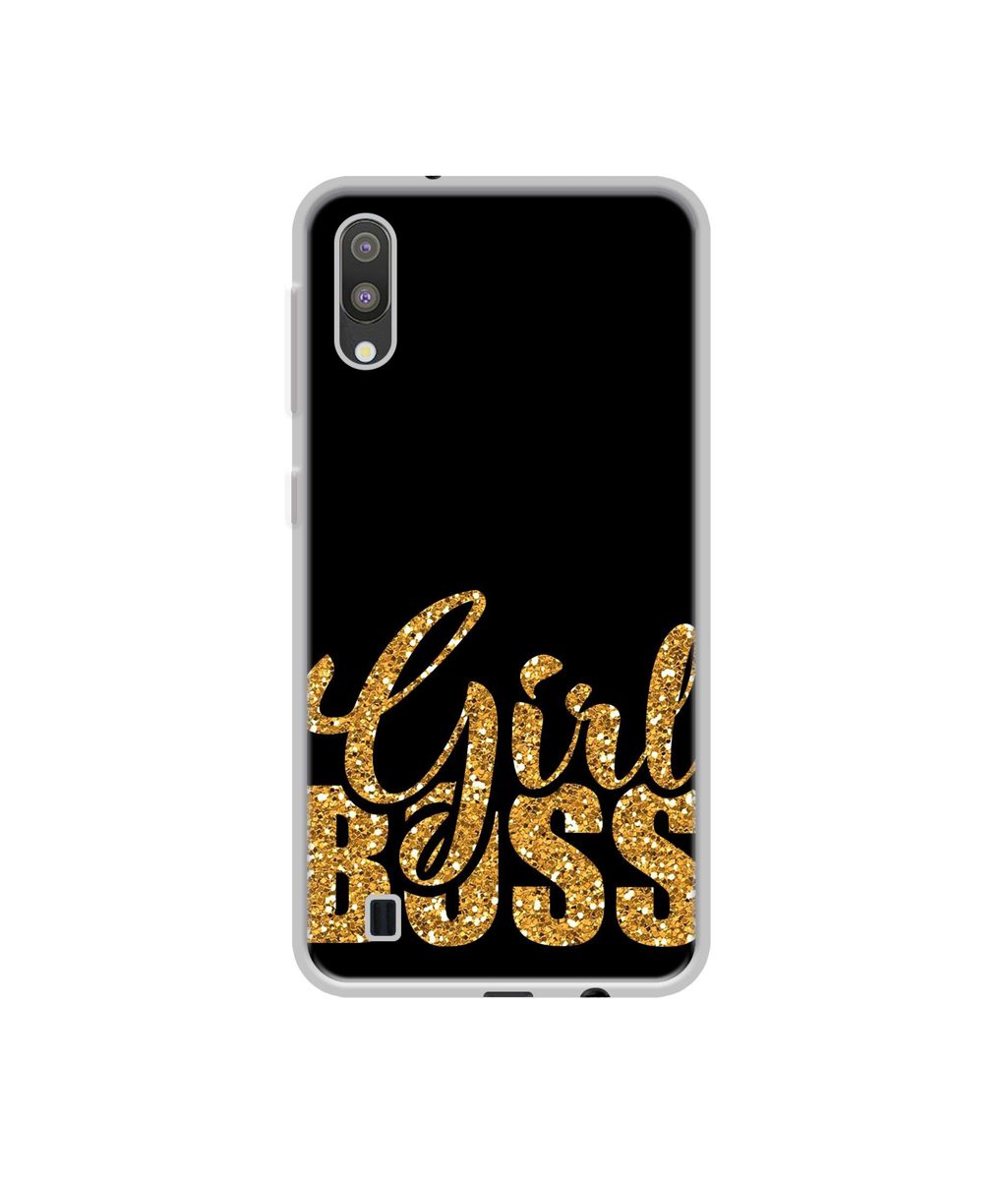 Amazon Brand - Solimo Designer Sparkle Girl Boss UV Printed Soft Back Case Mobile Cover for Samsung Galaxy M10