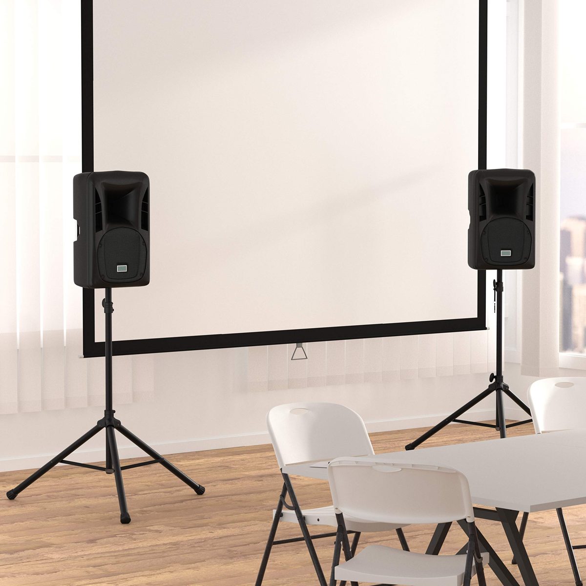AmazonBasics Adjustable Speaker Stand - 3.8 to 6-Foot, Aluminum