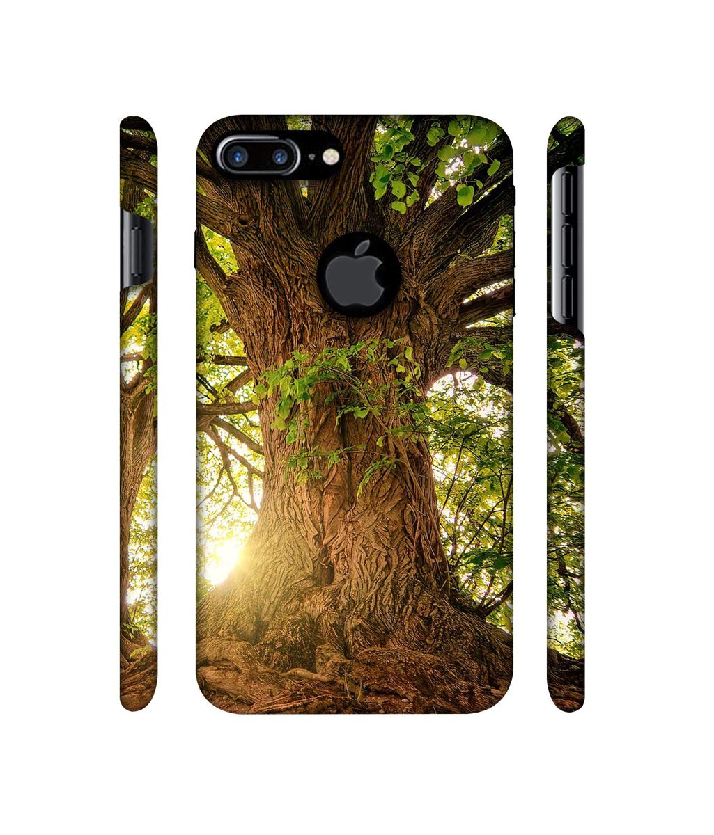Amazon Brand - Solimo Designer Tree Trunk 3D Printed Hard Back Case Mobile Cover for Apple iPhone 7 Plus (Logo Cut)