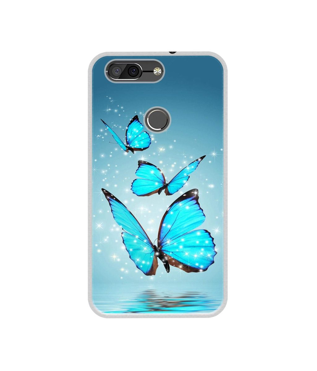Amazon Brand - Solimo Designer Flying Butterflies UV Printed Soft Back Case Mobile Cover for InFocus Vision 3 Pro