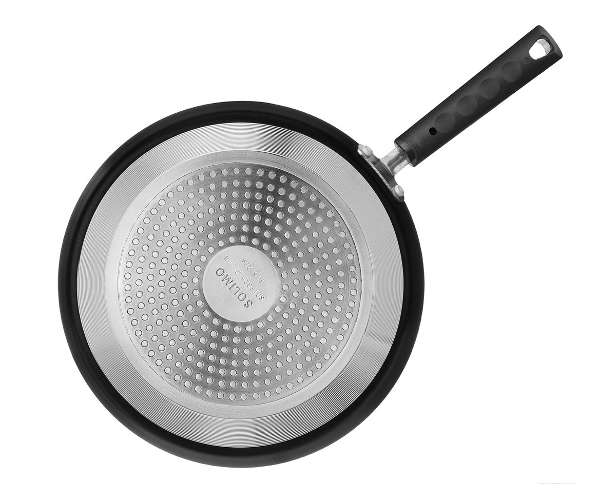 Amazon Brand - Solimo Non-Stick Flat Tawa, 28cm (Induction and Gas Compatible), Black