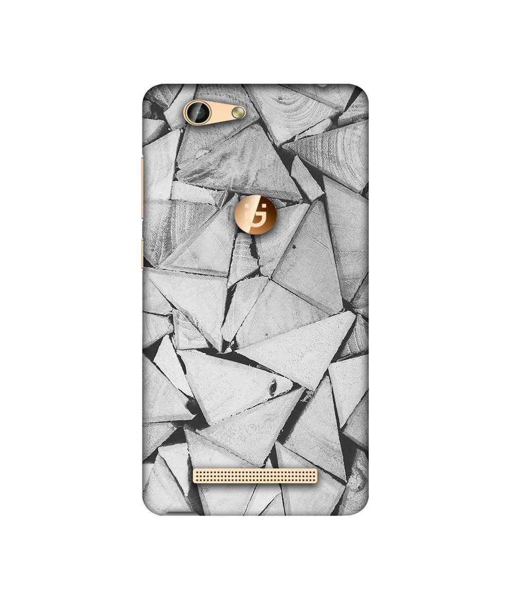 Amazon Brand - Solimo Designer Wooden Triangles 3D Printed Hard Back Case Mobile Cover for Gionee F103 Pro