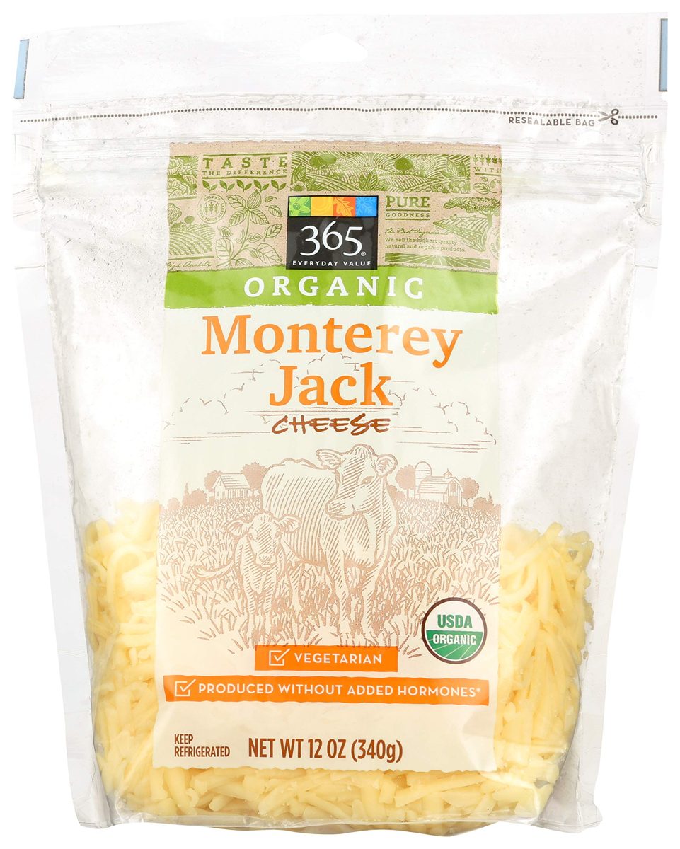 365 Everyday Value, Organic Monterey Jack Cheese, Shredded, 12 oz