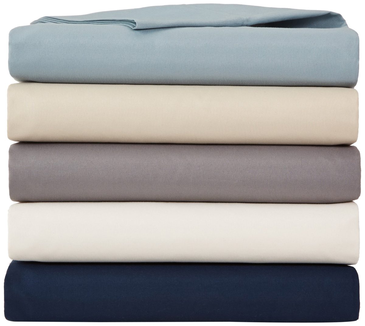 AmazonBasics Microfiber Flat Sheet, 275 x 275 + 10 cm - Cream