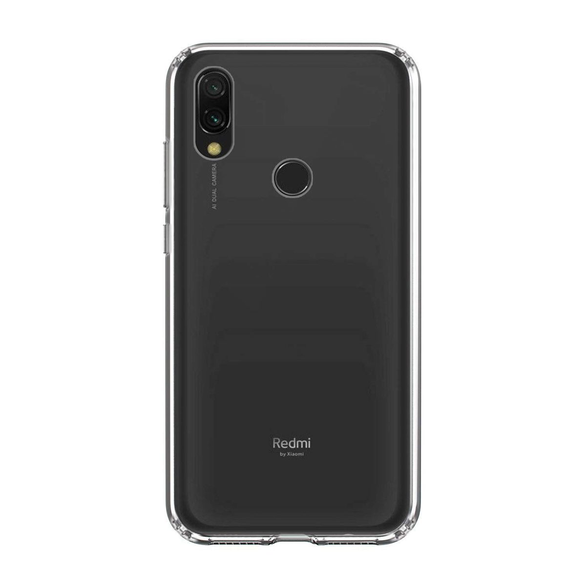 (Renewed) Amazon Brand - Solimo Transparent Case (Hard Back & Soft Bumper Cover) with 8 Foot Drop Porotection & Shock Absorbing Bumpers Case for Redmi Note 7 Pro