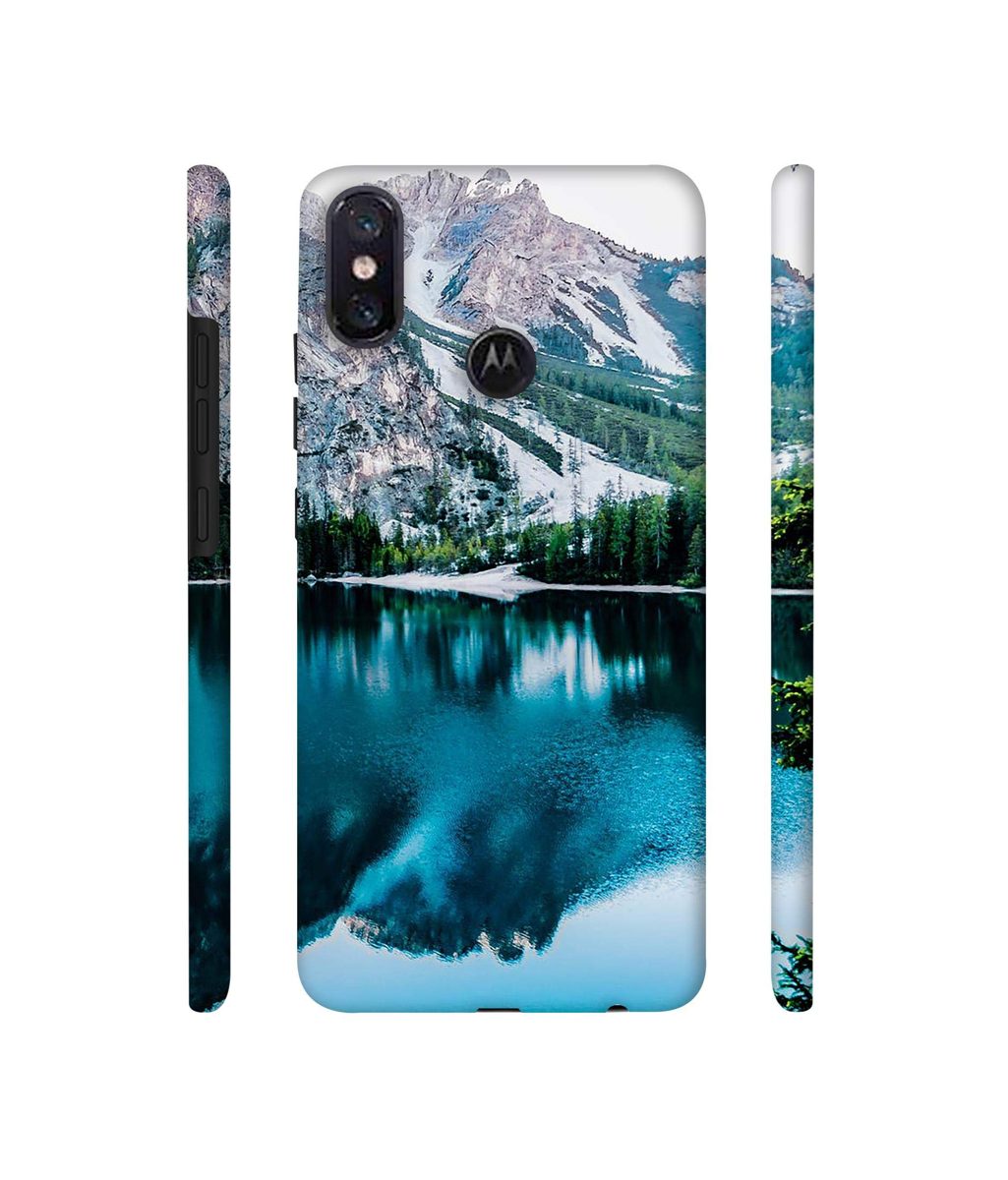 Amazon Brand - Solimo Designer Lake Mountain 3D Printed Hard Back Case Mobile Cover for Motorola One Power
