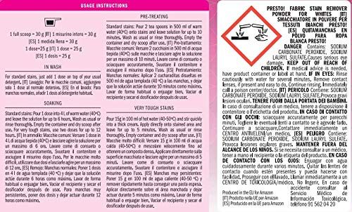 Amazon Brand - Presto! Powder Fabric Stain Remover White, 80 Tablets (2 Packs, 40 Each)