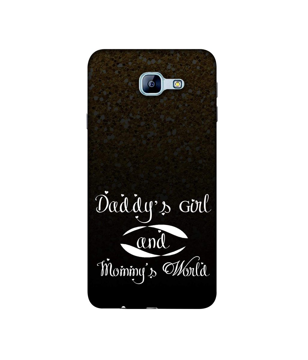 Amazon Brand - Solimo Designer Daddy's Girl and Mummy World 3D Printed Hard Back Case Mobile Cover for Samsung Galaxy A8 (2016)