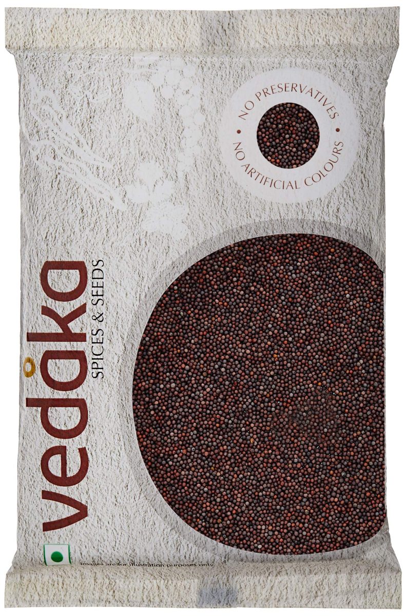 Amazon Brand - Vedaka Mustard Seeds (Rai) Small, 100g