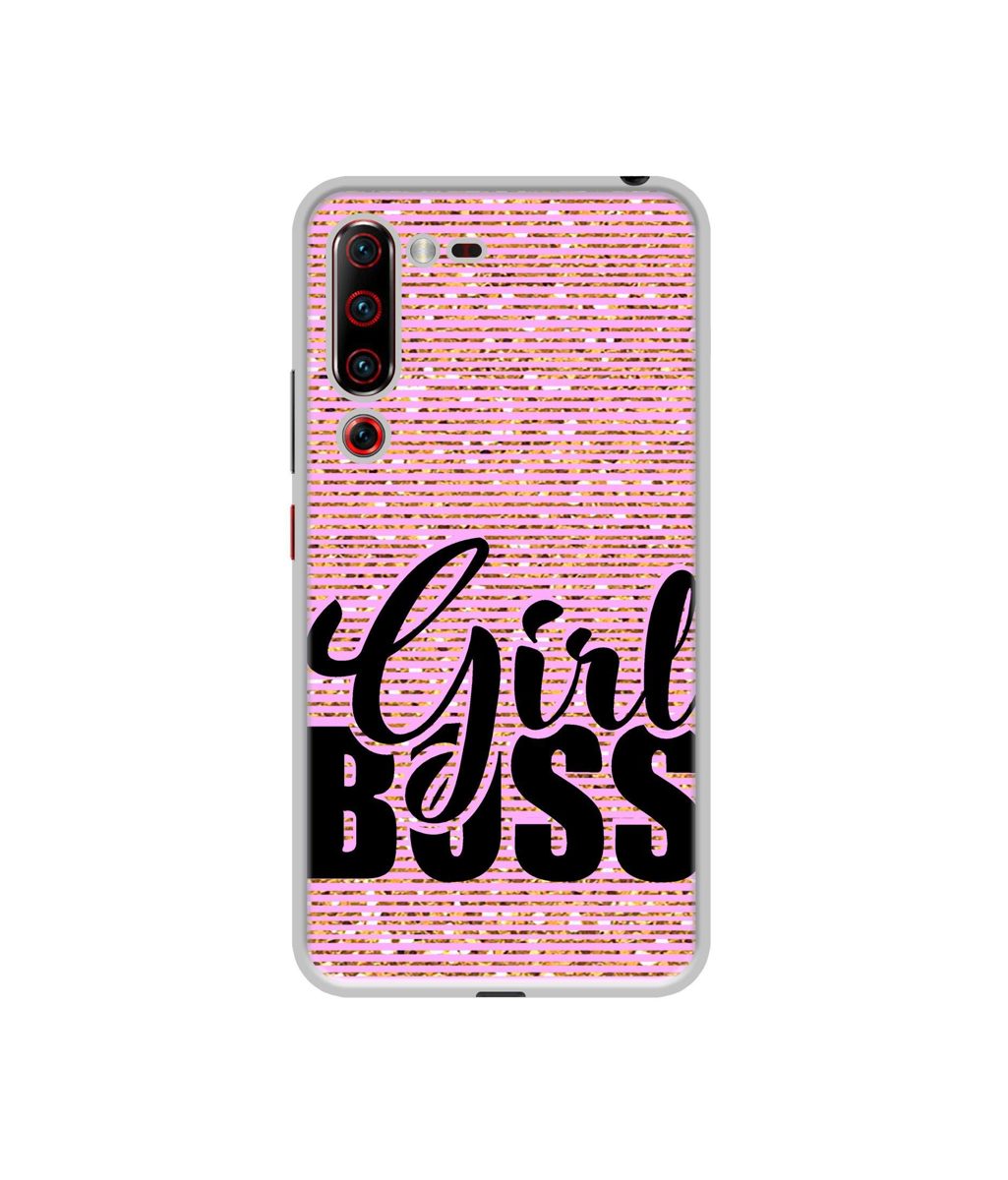 Amazon Brand - Solimo Designer Girl Boss On Pink Sparkle UV Printed Soft Back Case Mobile Cover for Lenovo Z6 Pro