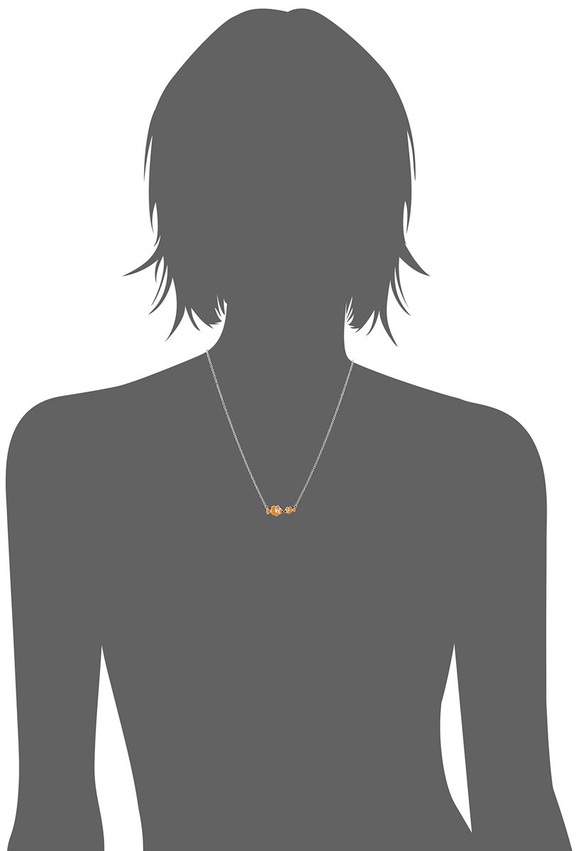 Silver Plated You and Me Crystal Critter Pendant Necklace, 18"