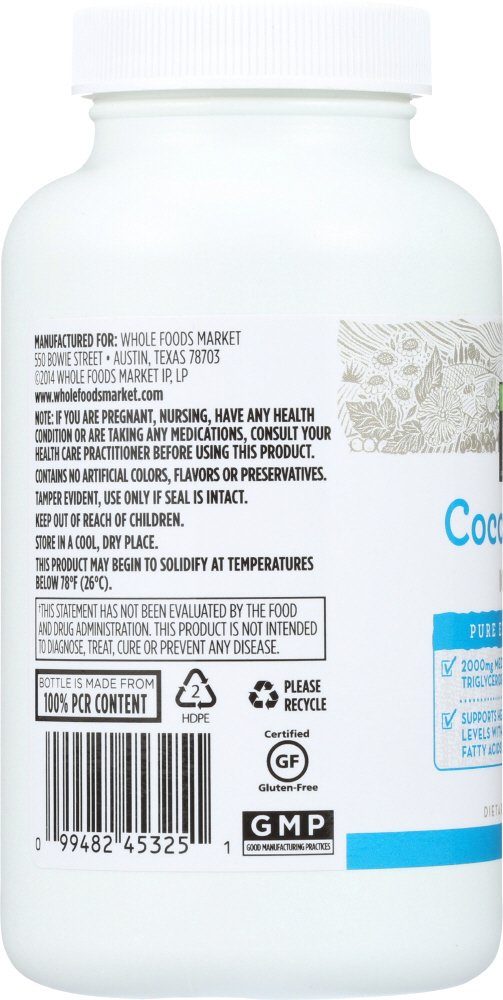 365 Everyday Value, Coconut Oil softgels, 120 Count