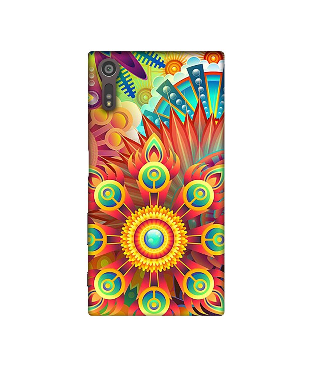 Amazon Brand - Solimo Designer Rangoli 3D Printed Hard Back Case Mobile Cover for Sony Xperia XZ Dual