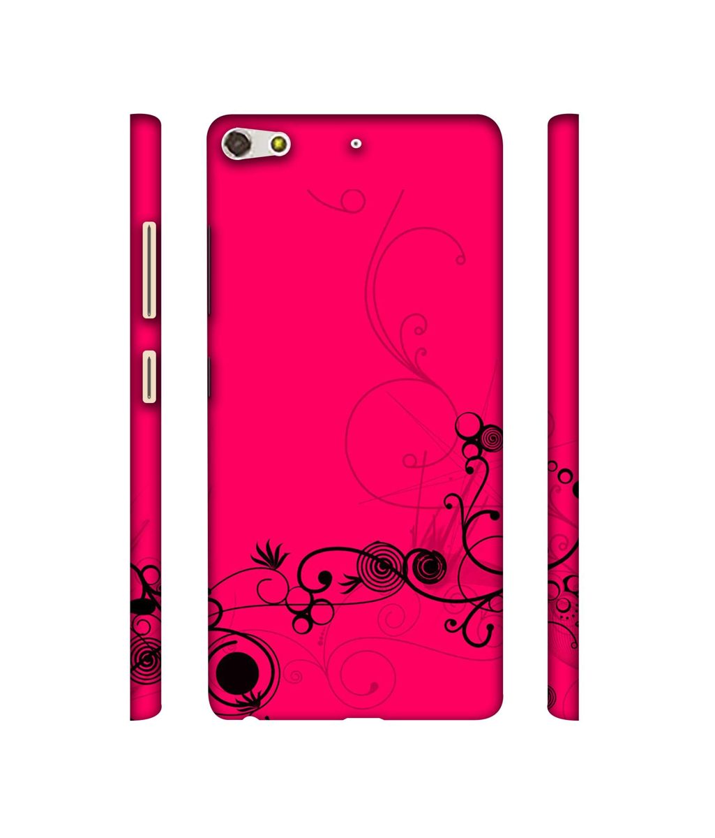 Amazon Brand - Solimo Designer Black Pattern on Pink 3D Printed Hard Back Case Mobile Cover for Gionee Elife S7