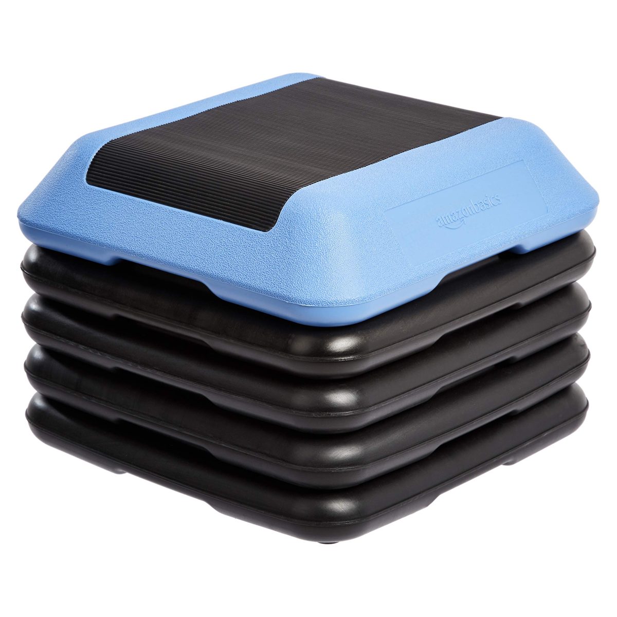 Amazonbasics Adjustable Workout Aerobic Stepper with 4 Risers - 16" x 16" (Renewed)