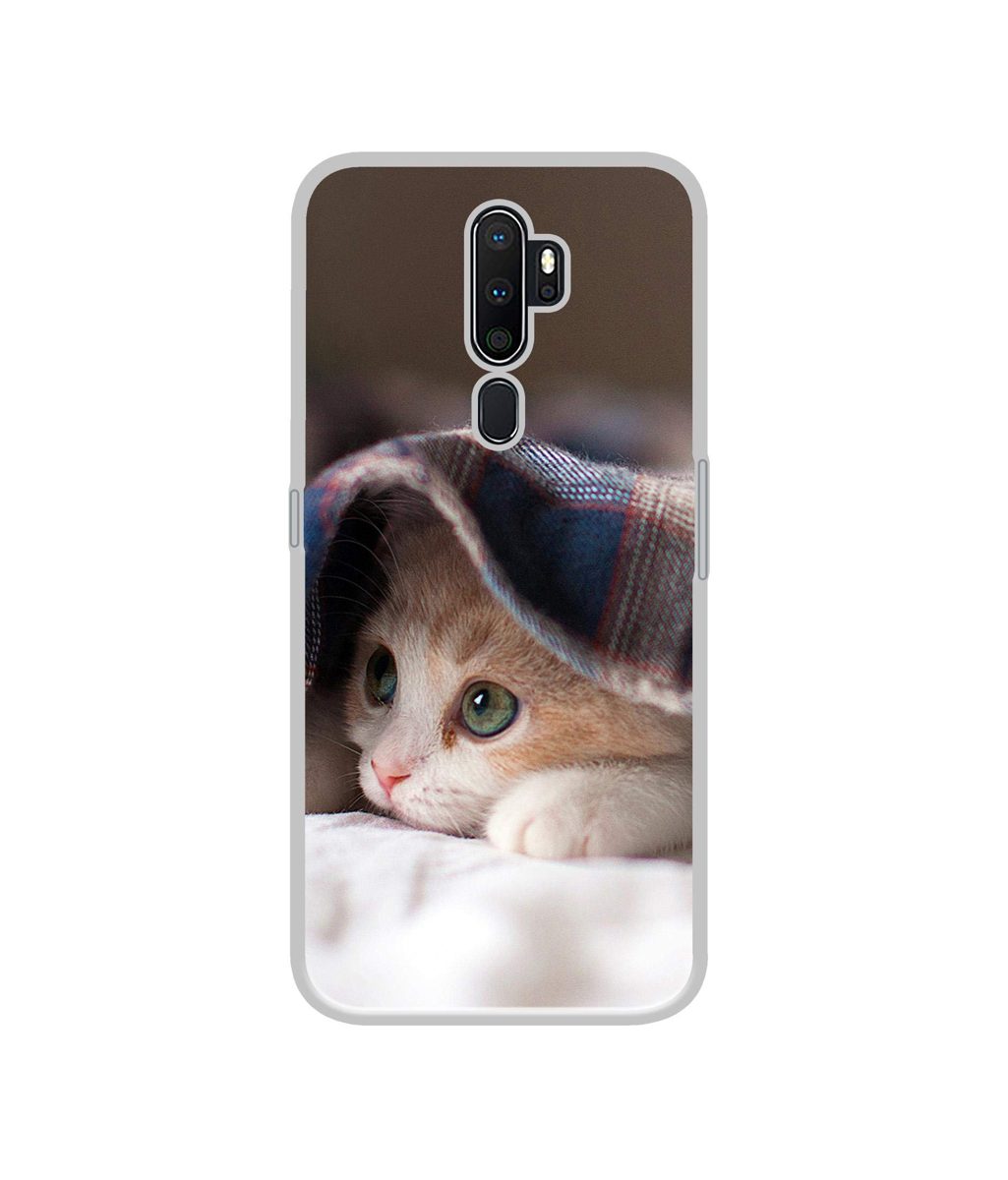 Amazon Brand - Solimo Designer Sleepy Kitten UV Printed Soft Back Case Mobile Cover for Oppo A5 (2020)