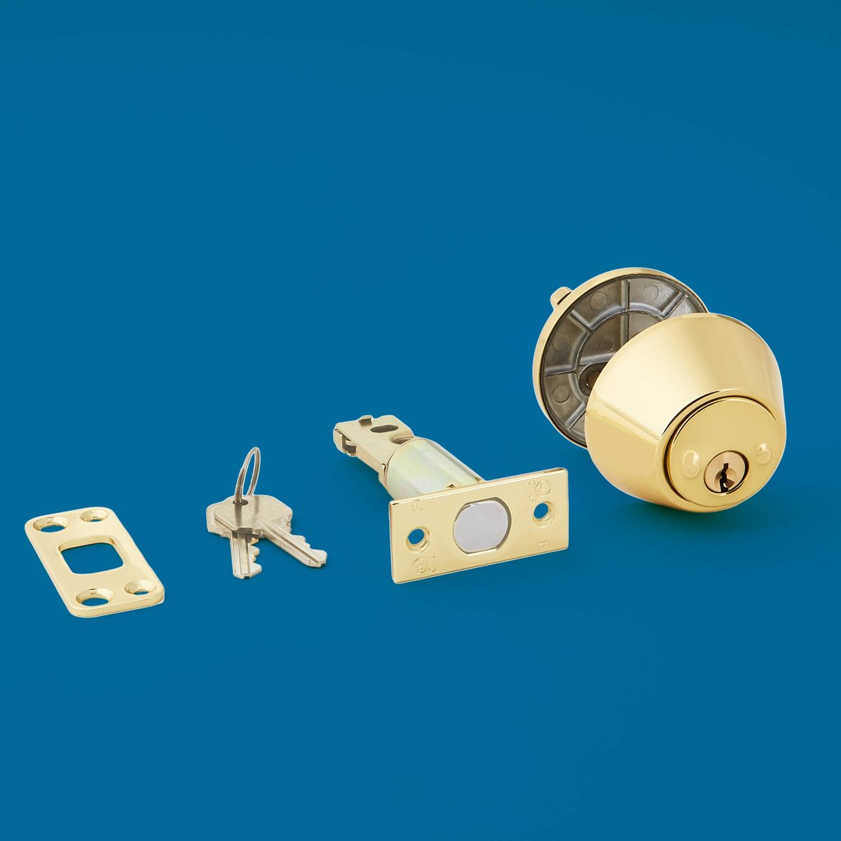 AmazonCommercial Grade 2 Deadbolt with Bump Stop, Heavy Duty Double Cylinder AC-DH106-PB