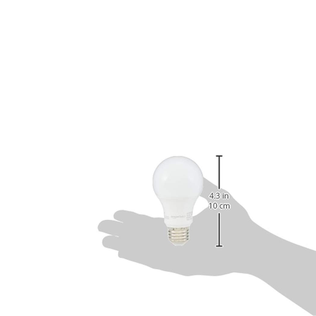 AmazonBasics 60W Equivalent, Soft White, Non-Dimmable, 10,000 Hour Lifetime, A19 LED Light Bulb | 24-Pack