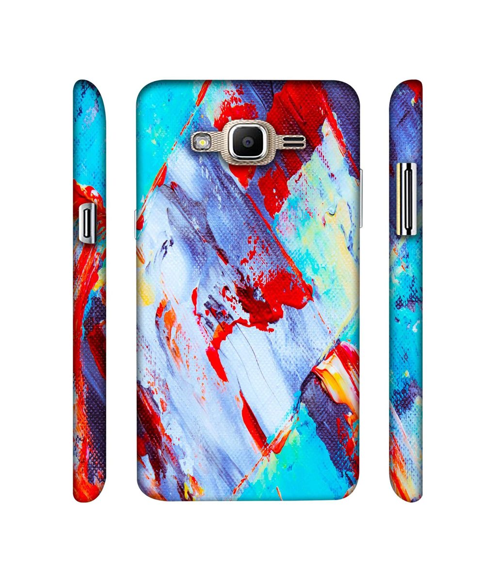 Amazon Brand - Solimo Designer Blue and Red Brush Texture 3D Printed Hard Back Case Mobile Cover for Samsung Galaxy J2 Prime