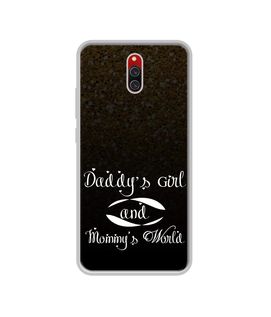 Amazon Brand - Solimo Designer Daddy's Girl and Mummy World UV Printed Soft Back Case Mobile Cover for Xiaomi Redmi 8A Dual