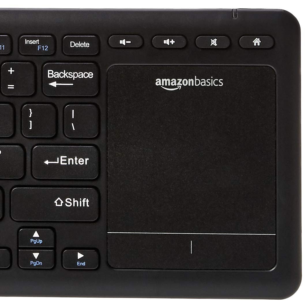 AmazonBasics Wireless Keyboard with Touchpad for Smart TV - US Layout (QWERTY)