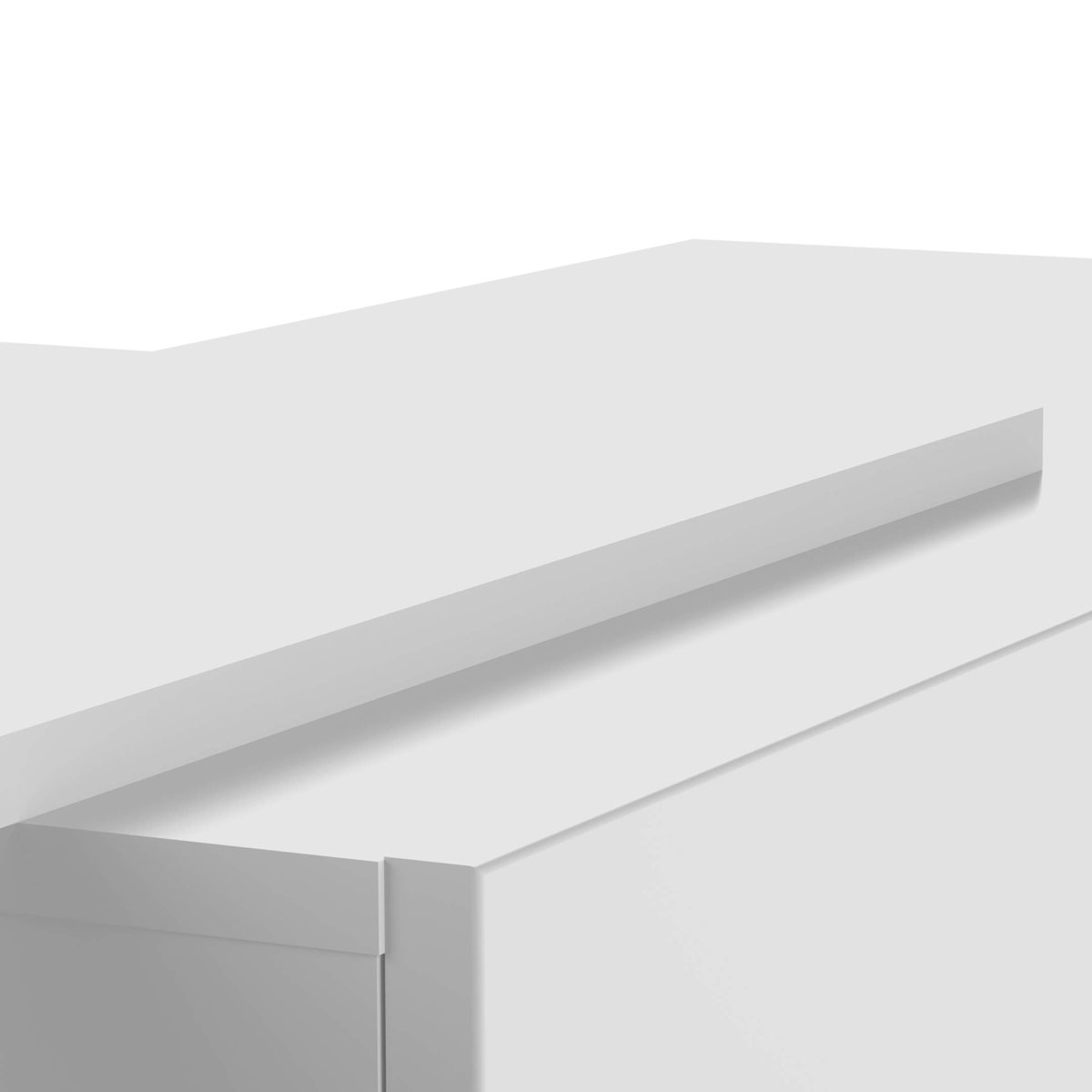 Amazon Brand - Movian Narcea 2-Drawer TV stand with Open Storage Compartments, 168 x 42 x 32 cm, White
