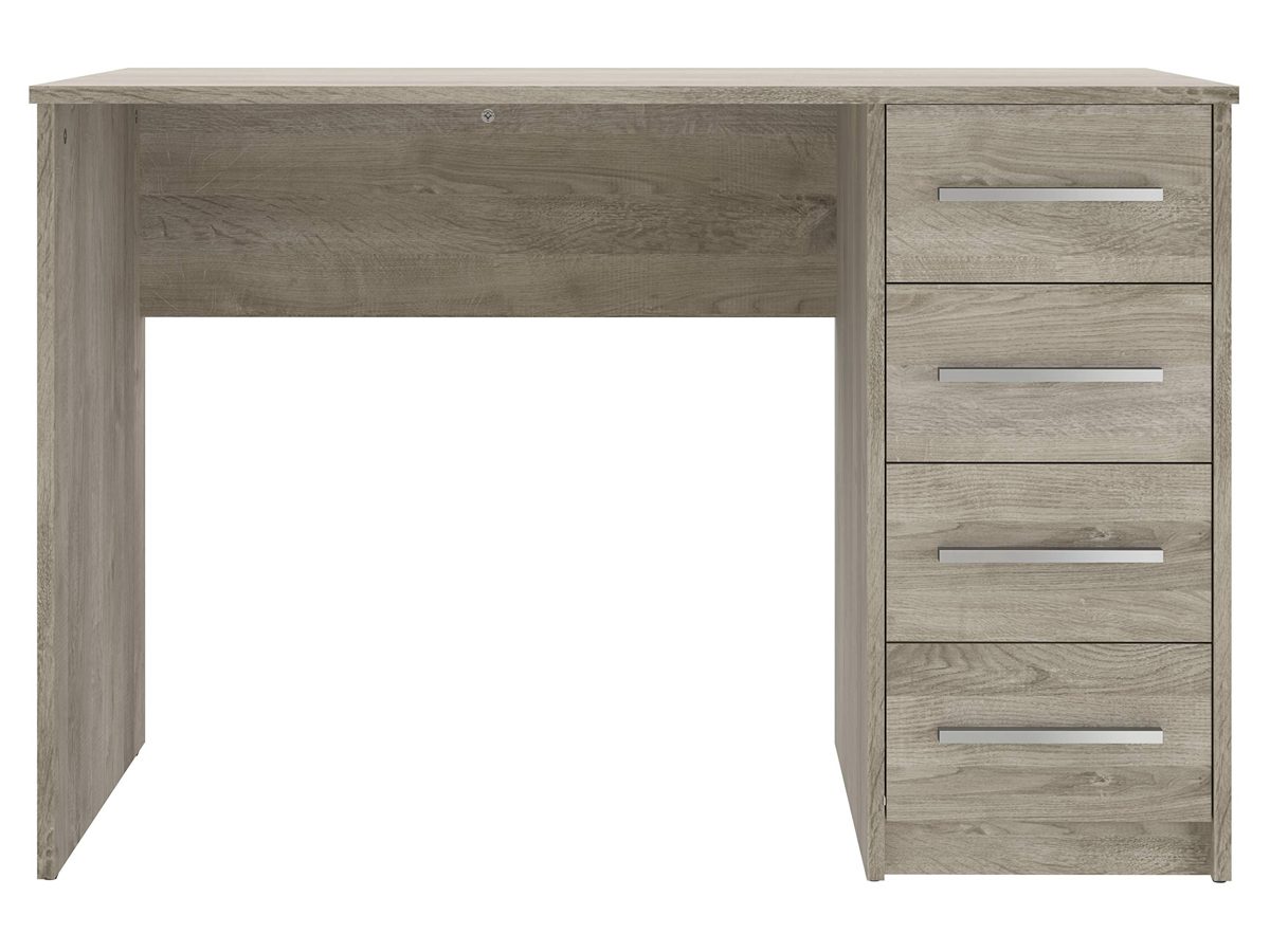 Amazon Brand - Movian Idro 4-Drawer Desk, 56 x 110 x 73cm, Light Brown/Oak Foil Finish