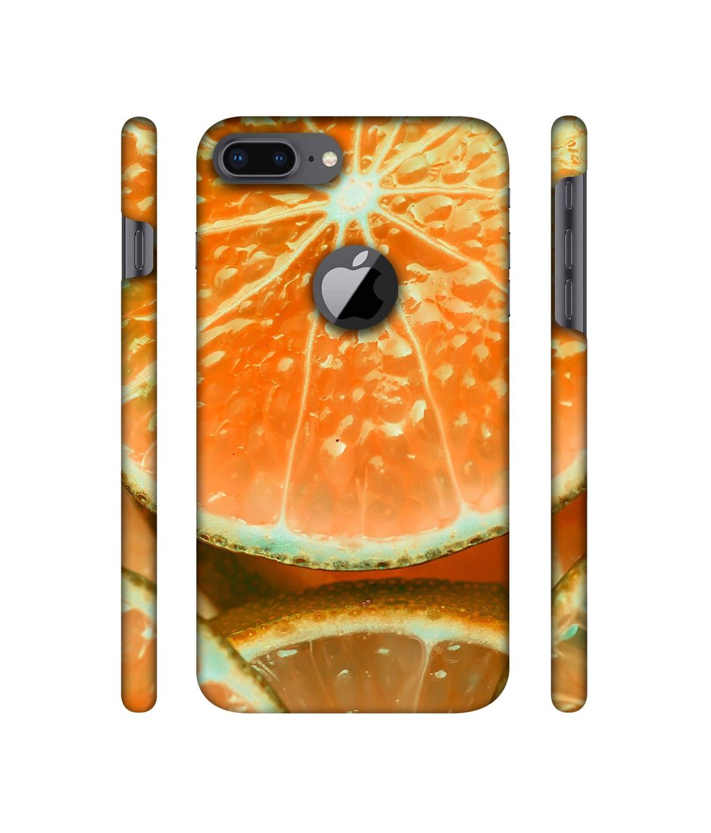 Amazon Brand - Solimo Designer Orange Slice 3D Printed Hard Back Case Mobile Cover for Apple iPhone 8 Plus (with Logo Cut)