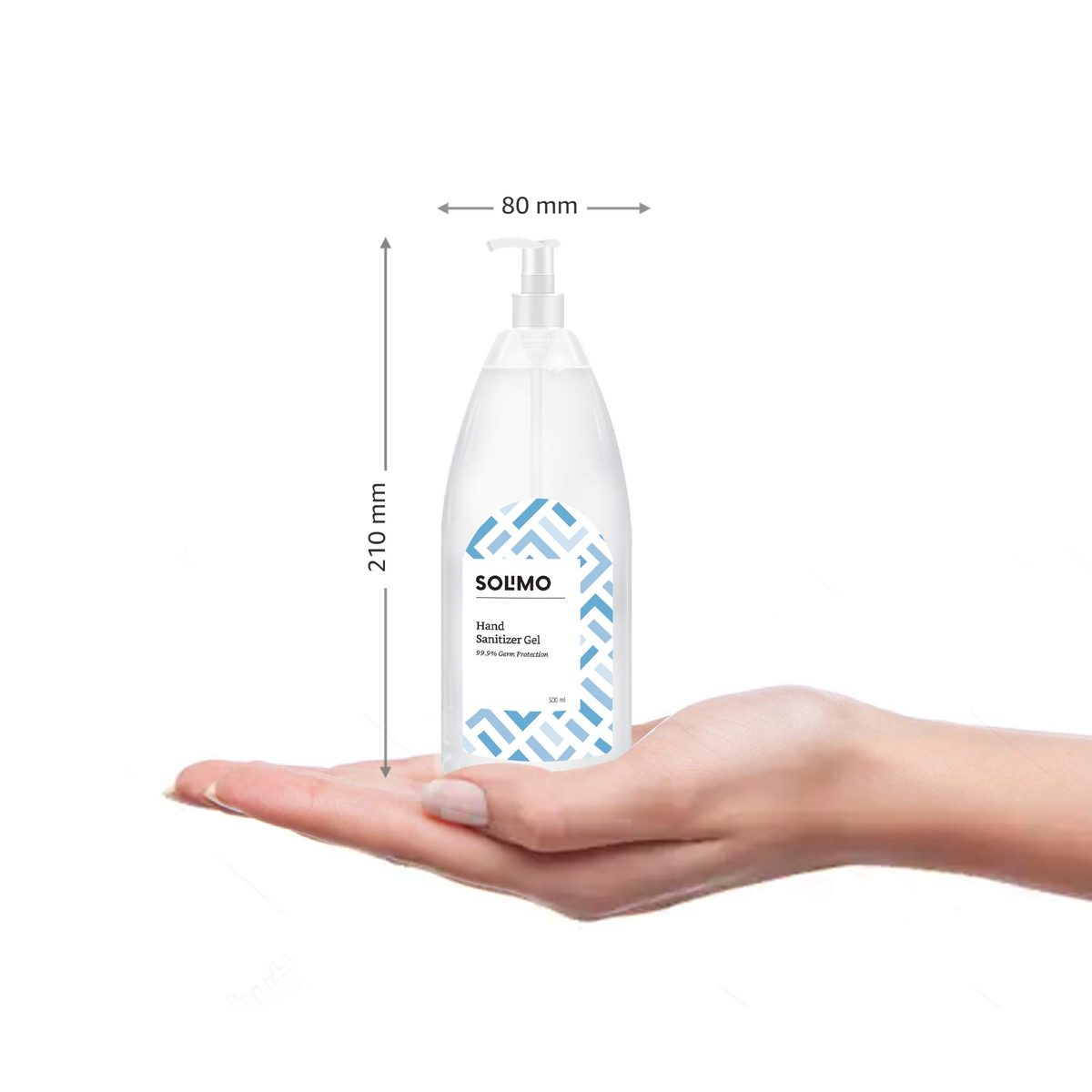 Amazon Brand - Solimo Hand Sanitizer Gel, 500 ml