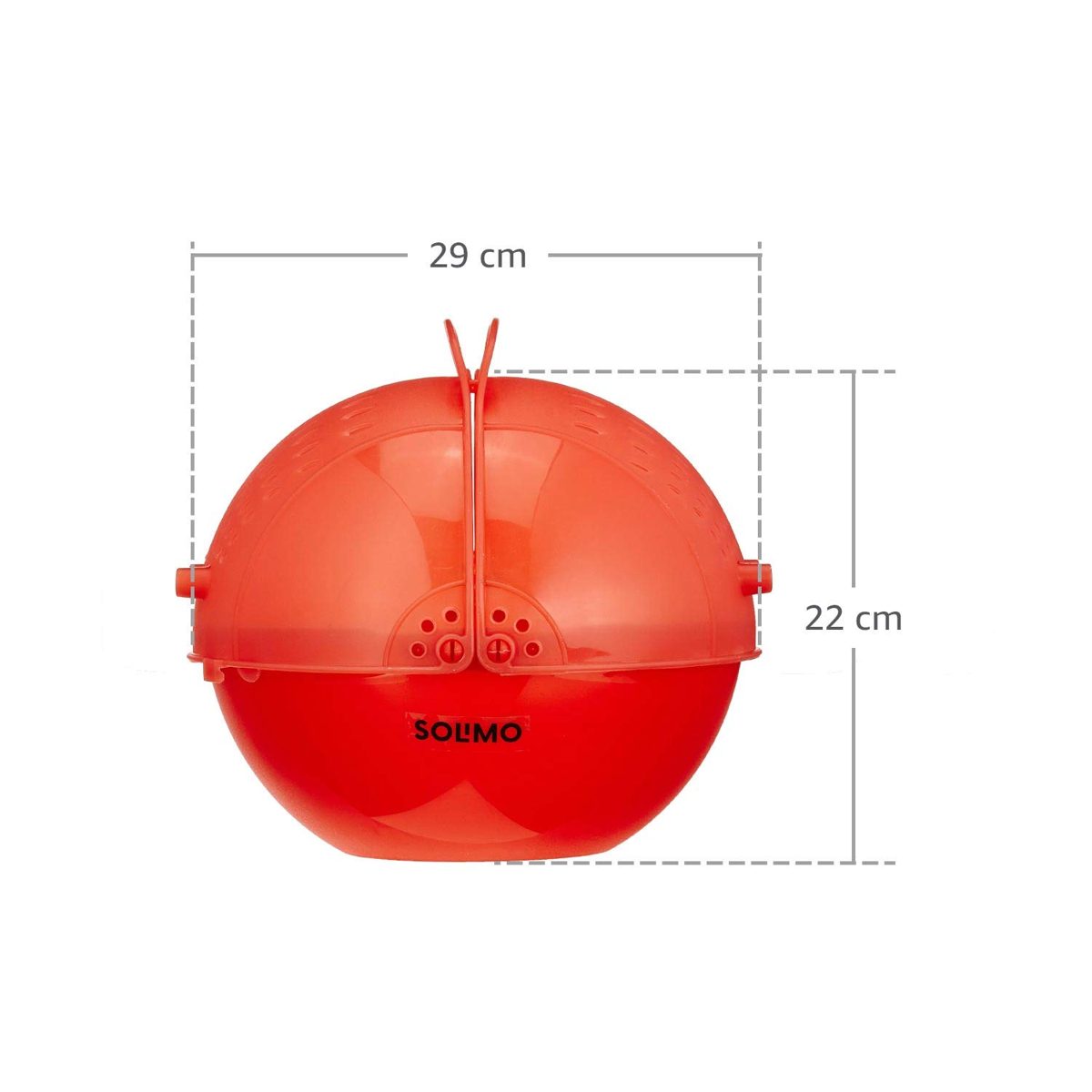 Amazon Brand - Solimo Plastic Drainer/Colander with lid (Red)