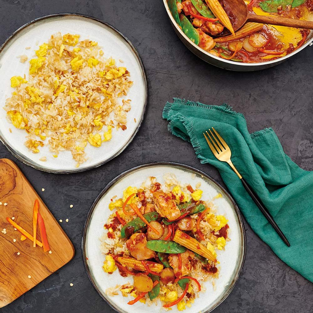 Amazon Meal Kits, Chicken & Vegetable Stir-Fry with Fried Rice, Serves 2