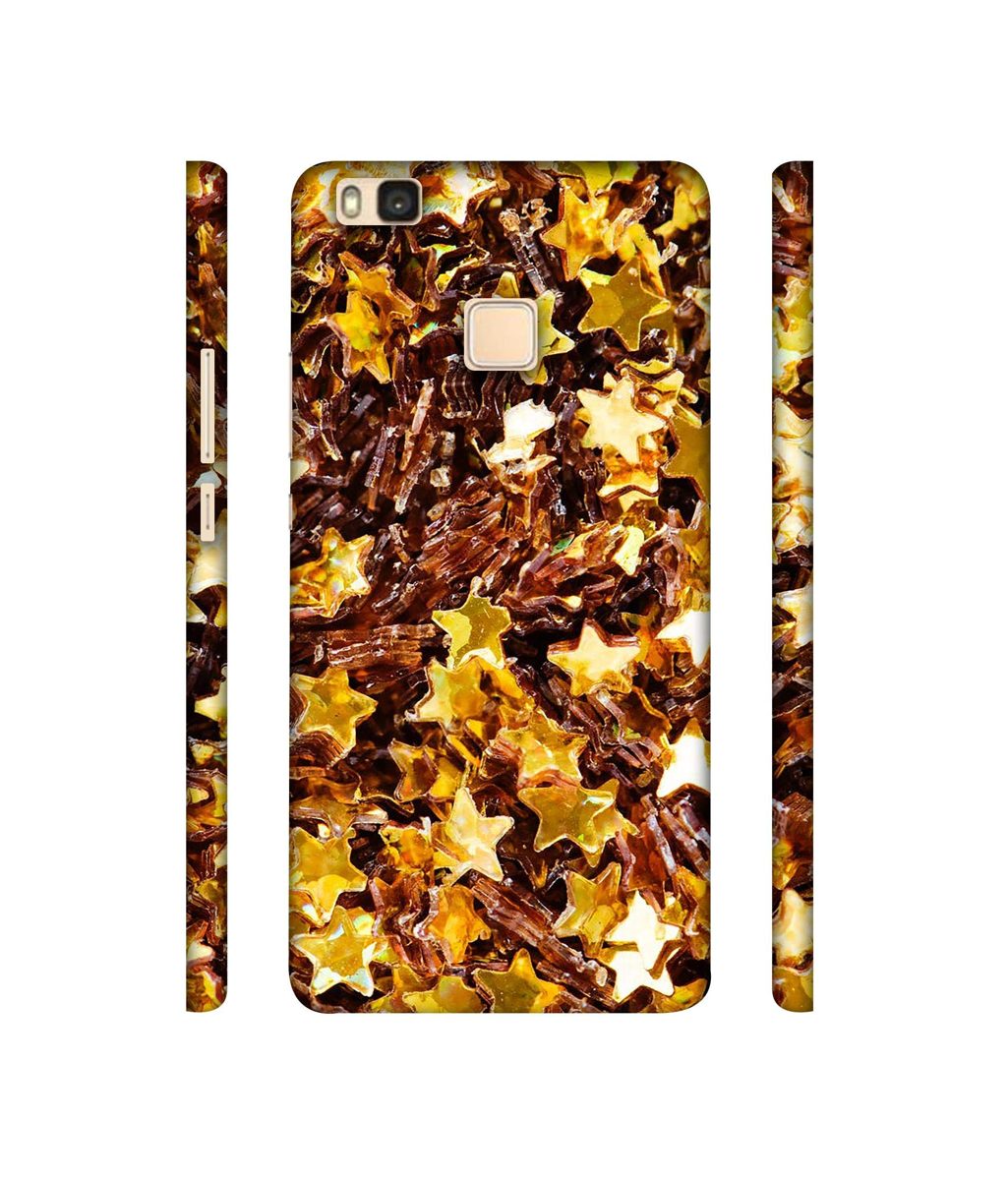 Amazon Brand - Solimo Designer Golden Stars 3D Printed Hard Back Case Mobile Cover for Huawei P9 lite