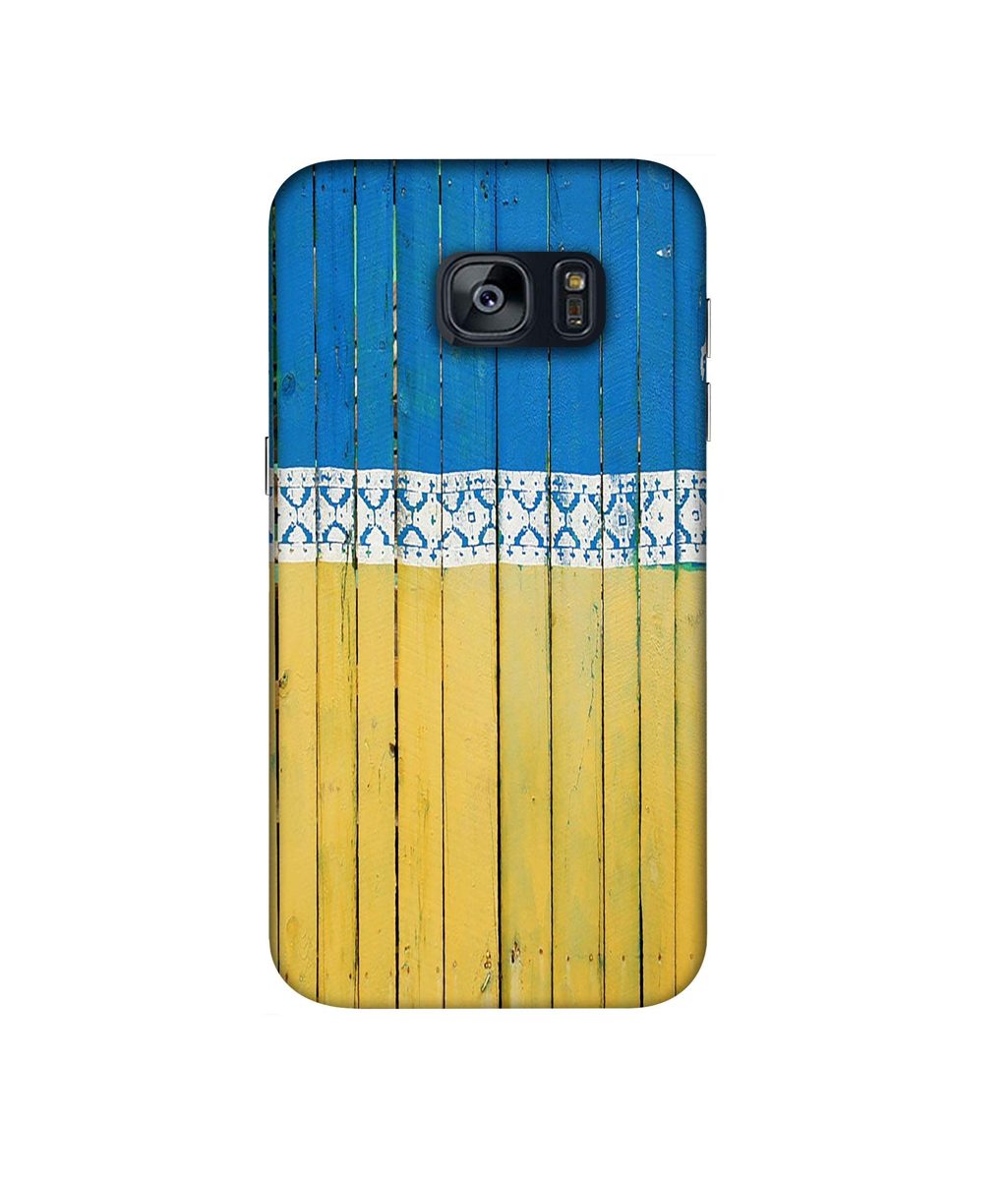 Amazon Brand - Solimo Designer Wooden Pattern 3D Printed Hard Back Case Mobile Cover for Samsung Galaxy S7 Edge