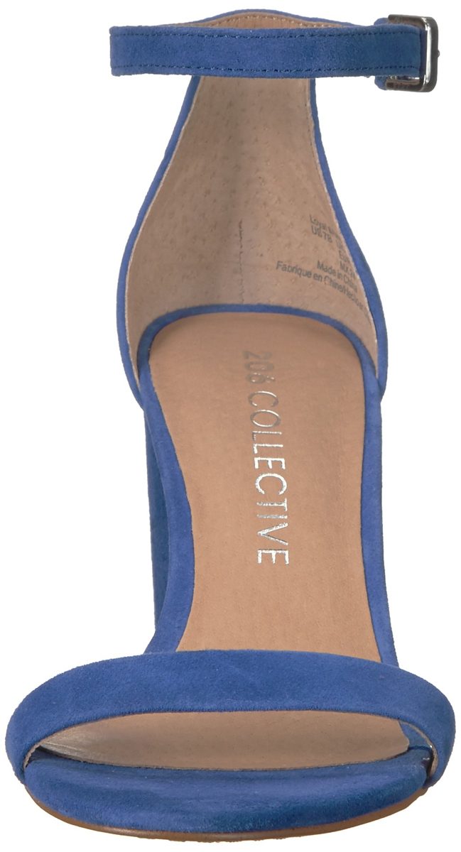 Amazon Brand - 206 Collective Women's Loyal Block Heel Dress Sandal-High Heeled, cobalt blue, 7 B US
