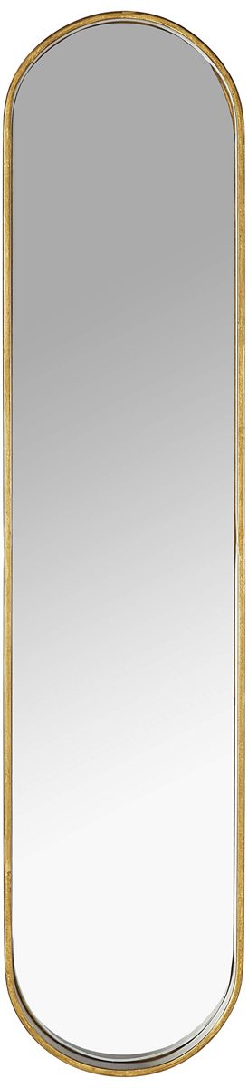 Amazon Brand - Rivet Modern Oval Hanging Mirror, 39"H, Gold