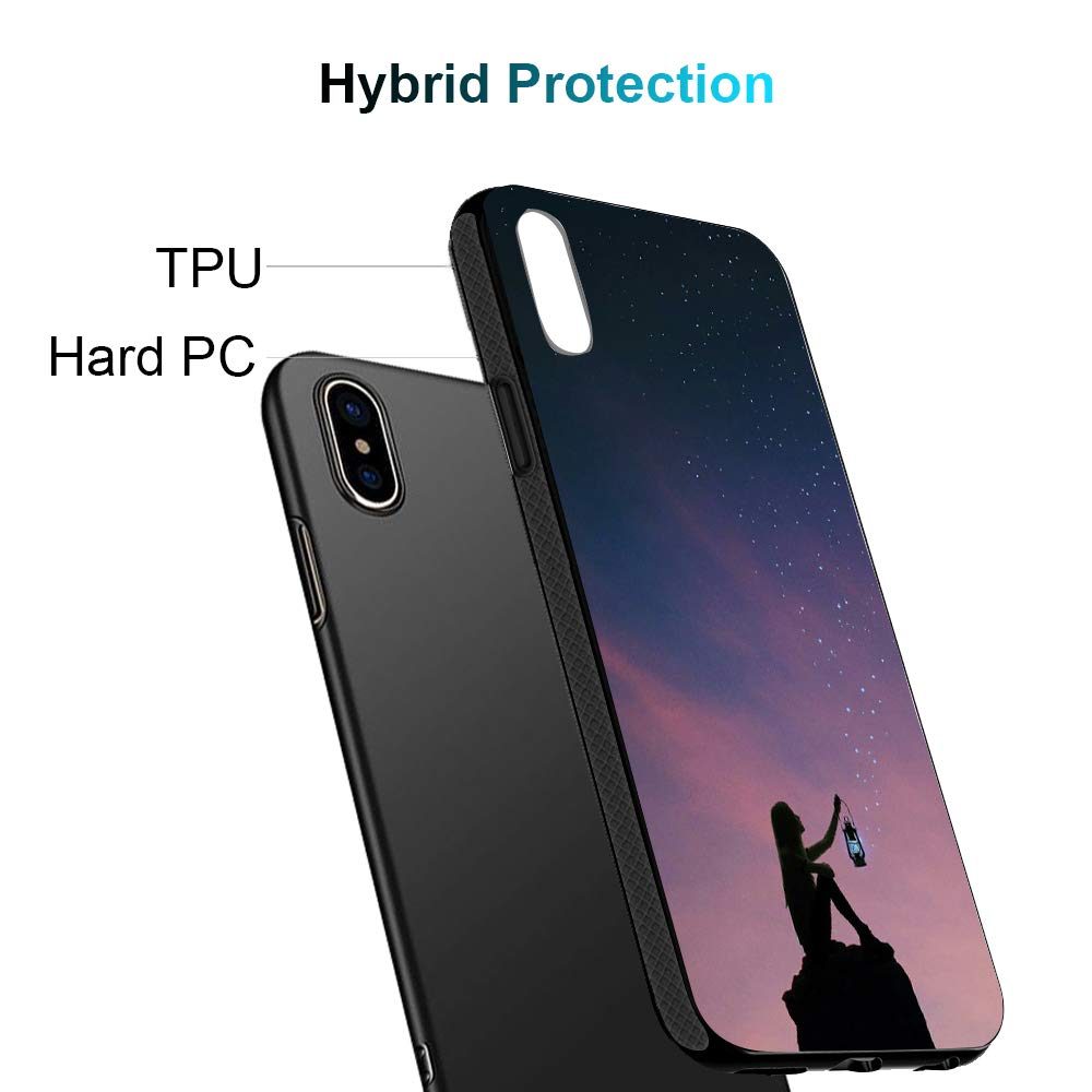 Amazon Brand - Solimo Designer Star Printed Hard Back Case Mobile Cover for Apple iPhone X/Xs (D1267)