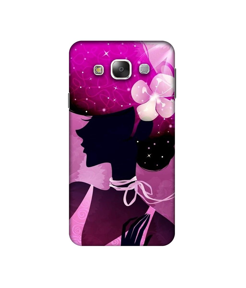 Amazon Brand - Solimo Designer Lady Vectors 3D Printed Hard Back Case Mobile Cover for Samsung Galaxy E5