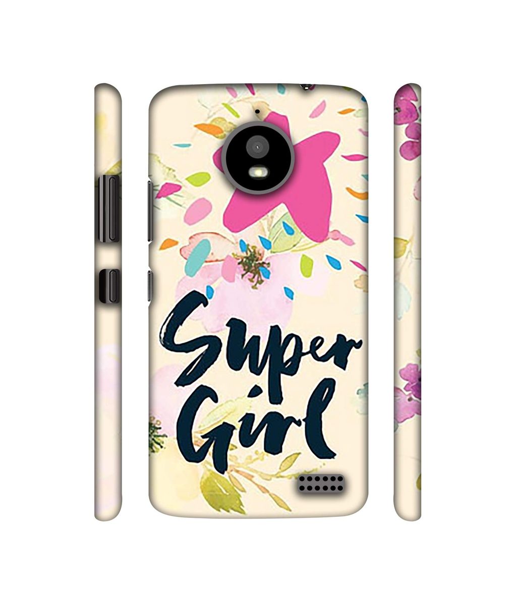 Amazon Brand - Solimo Designer Super Girl 3D Printed Hard Back Case Mobile Cover for Motorola Moto E4