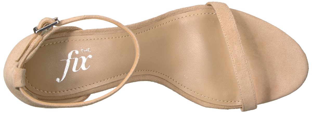The Fix Gracie Block Heel Strappy Sandal Heeled, Dove Suede, 8 M US