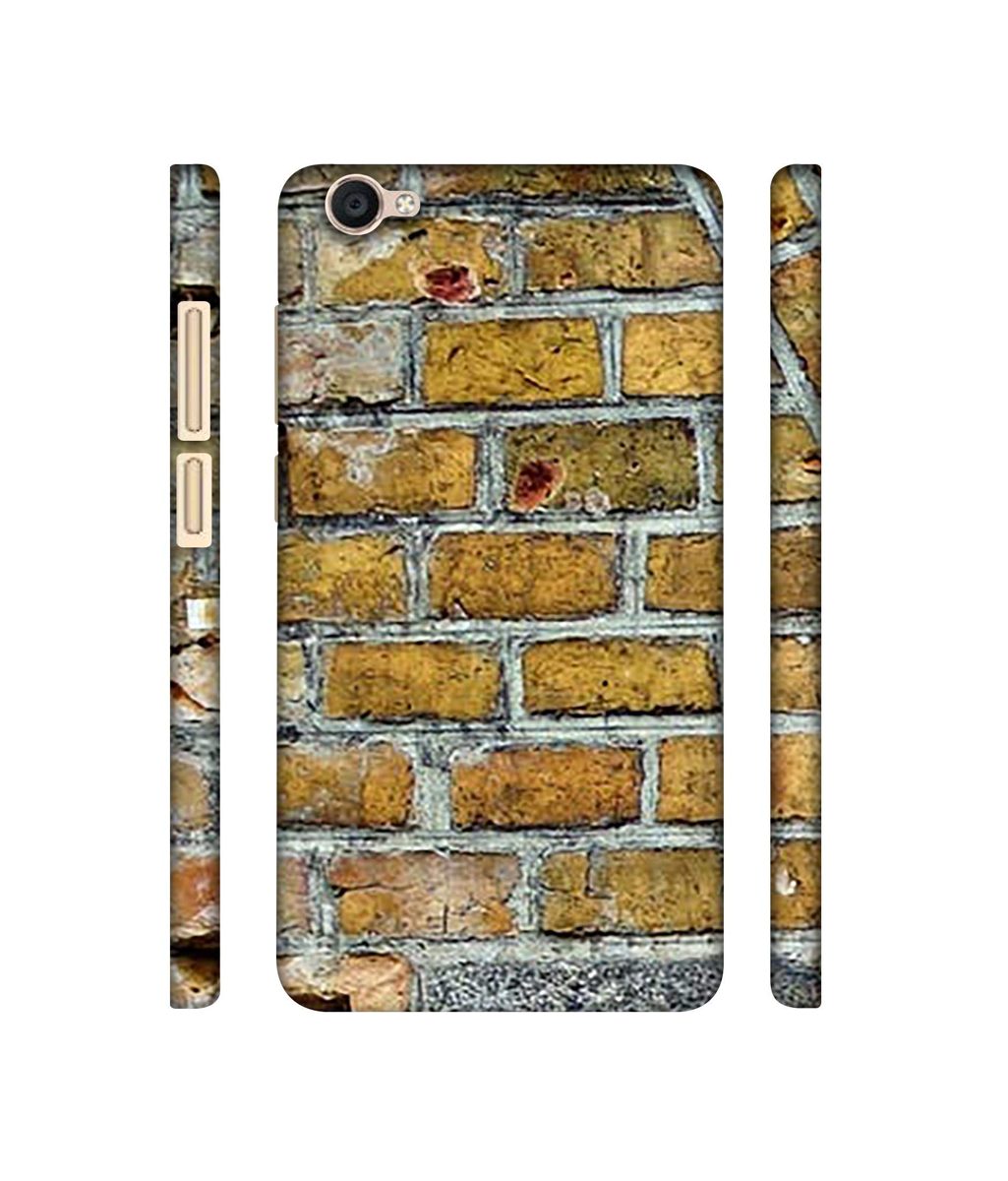 Amazon Brand - Solimo Designer Yellowesh Brick Texture 3D Printed Hard Back Case Mobile Cover for Vivo Y55L