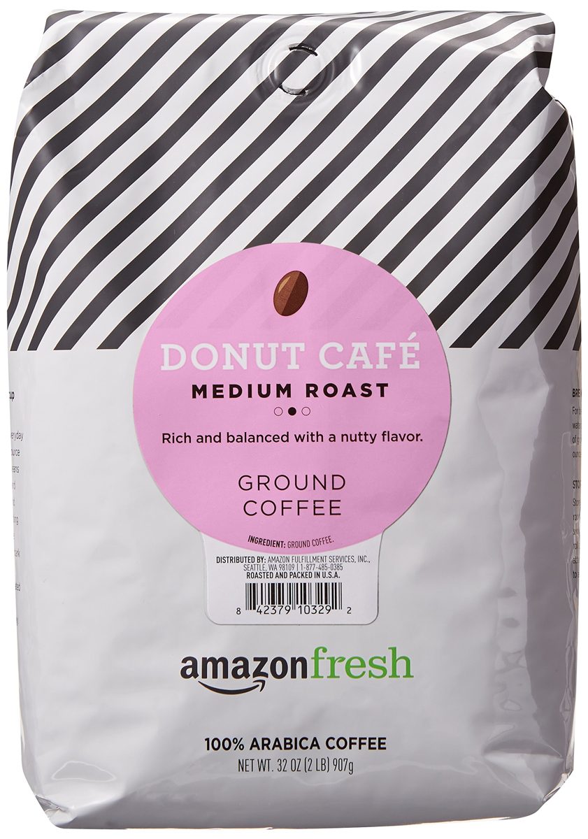 AmazonFresh Ground Coffee 32oz bundle - Colombia Medium Roast and Donut Café Medium Roast