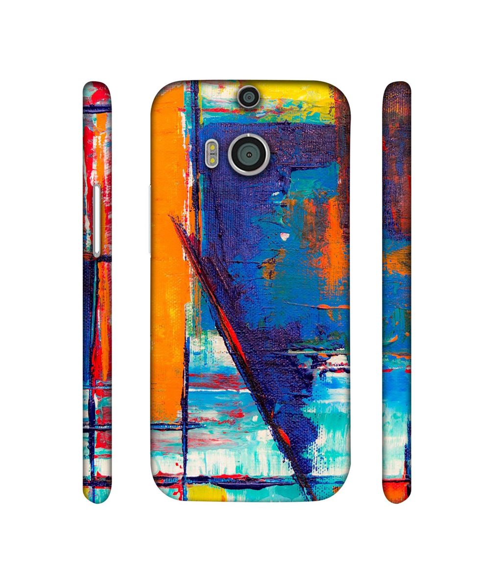 Amazon Brand - Solimo Designer MultiColur Blocks 3D Printed Hard Back Case Mobile Cover for HTC One M8