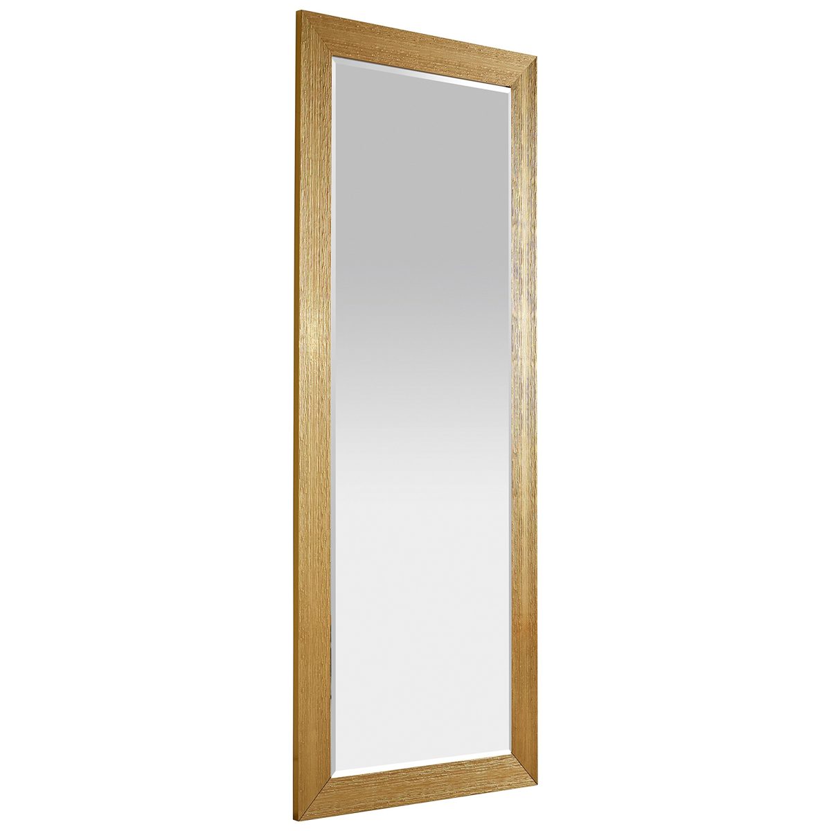 Stone & Beam Classic Rectangular Flat Frame Mirror, 80"H, Gold Finish