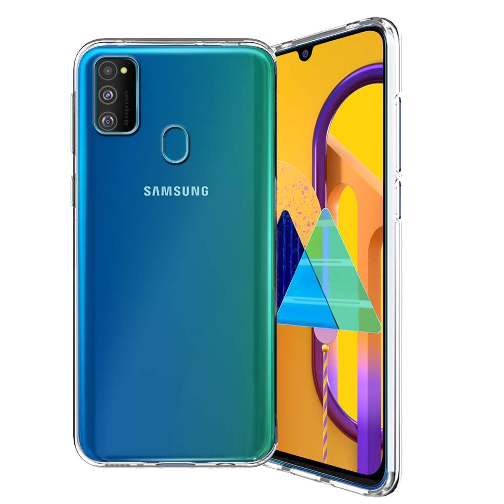 Amazon Brand - Solimo Mobile Cover (Soft & Flexible Back case) for Samsung Galaxy M30s (Transparent)