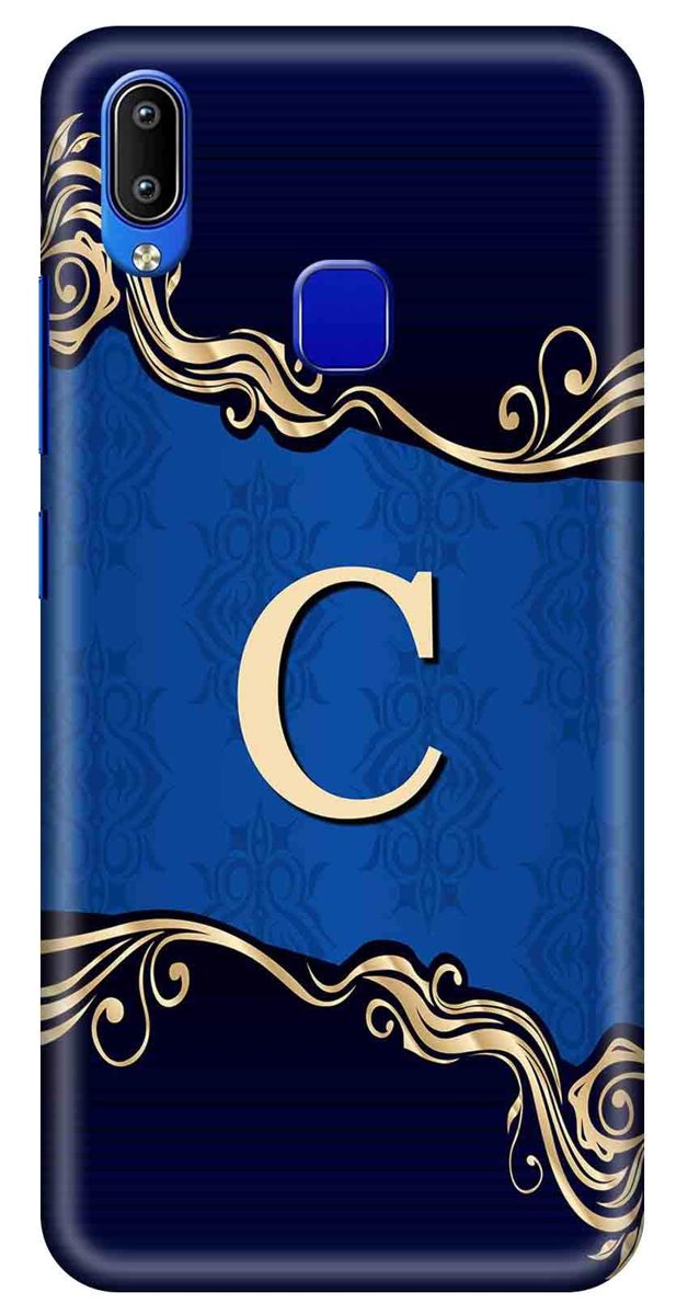 Amazon Brand - Solimo Designer Blue Pattern Alphabet-C 3D Printed Hard Back Case Mobile Cover for Vivo Y93