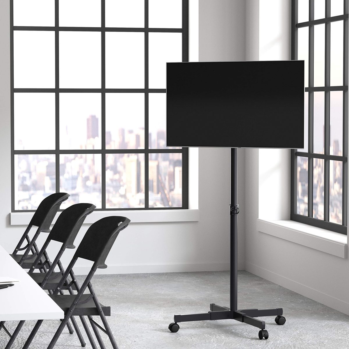 AmazonBasics TV Trolley for 24-43" TVs with Swivel Feature