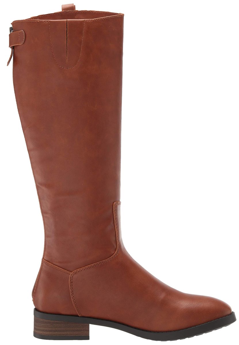 Amazon Essentials Women's Riding Boot, Cognac, 9 Wide Calf B US